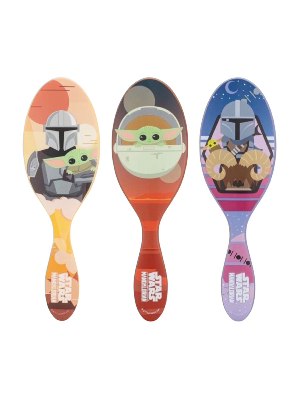 Wet Brush Star Wars Mandalorian Original Detangler - Set of 3 Brushes